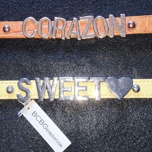 BCBG snap-on bracelets
